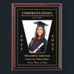 Graduate Grad Photo Graduation Class Custom Award Plaque<br><div class="desc">The Graduate Grad Photo Graduation Class Custom Award Plaque is great to give to that special graduate in your life. It is an elegant personalized gift that can be given from family members, friends and coworkers to the graduate. Replace with your information and photograph. The graduate will remember your congratulations...</div>