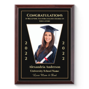 Graduate Grad Photo Graduation Class Custom Award Plaque