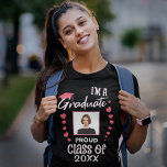 Graduate Grad Photo Graduation Class Custom T-Shirt<br><div class="desc">Graduate Grad Photo Graduation Class Custom T-Shirt is great to wear as a proud graduate. Be proud of your accomplishment. Also unique to give as a gift to the grad. Personalize it with your photo and class year. Congratulations.</div>