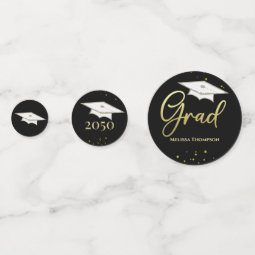 Graduate Grad Typography Graduation Photo Simple Confetti | Zazzle