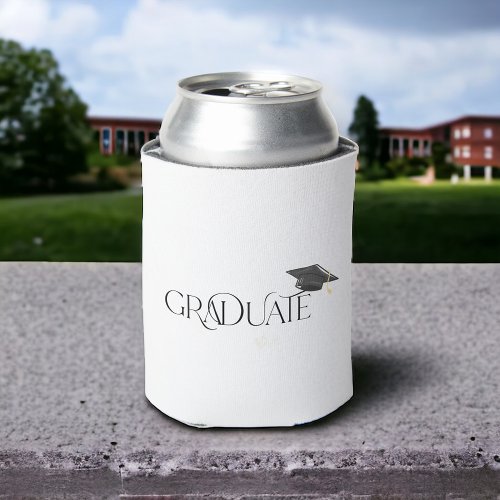 Graduate Graduation Cap Personalized Can Cooler