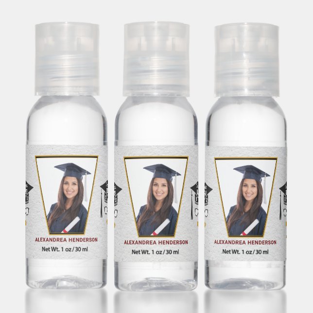 Graduate Graduation Class 2022 Photo Congrats  Hand Sanitizer (Set)