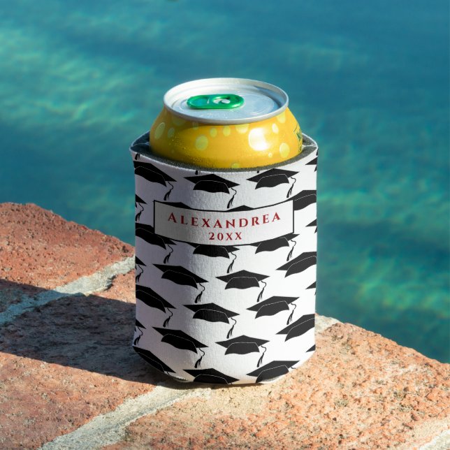 Graduate Graduation Class Cap Personalize Can Cooler (In Situ Pool)