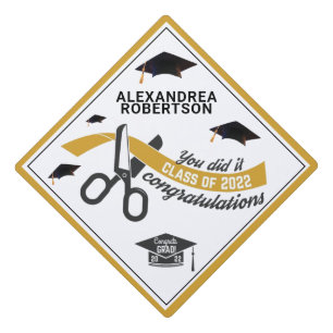 Graduate Graduation Class of 2022 Personalize Graduation Cap Topper