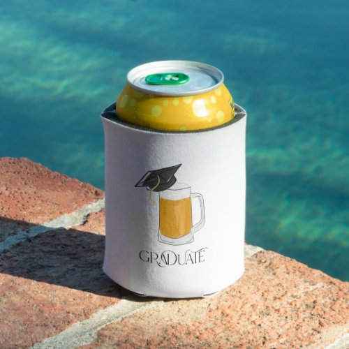 Graduate Graduation Grad Cap Beer Can Cooler