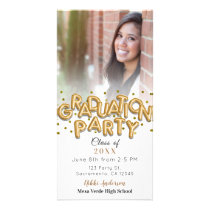 Graduate Graduation PARTY Photo Balloon Type Card