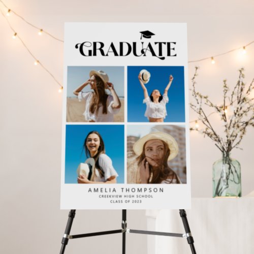Graduate Graduation Party Photo Collage Foam Board