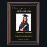 Graduate Graduation Photo Gold Logo Modern Award Plaque<br><div class="desc">Graduate Graduation Photo Gold Logo Modern Awards Plaque for your graduate in high school or college. Great gift from family member to the graduate. Replace with your information or words, logo or symbol and photograph. Great to use for Award ceremonies or events or just to thank someone for their service....</div>