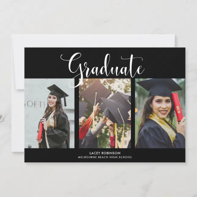 Graduate Graduation Photo Party Invitation | Zazzle