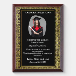 Graduate Graduation Photo Personalize Award Plaque