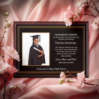 Graduate Graduation Photo Personalize Award Plaque