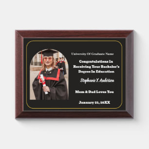 Graduate Graduation Photo School 2026 Award Plaque