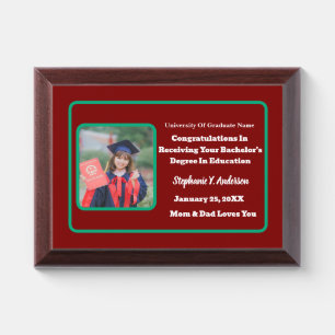 Graduate Graduation Photo School Award Plaque