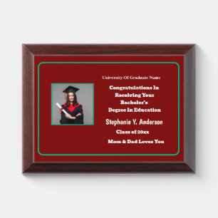 Graduate Graduation Photo School  Award Plaque
