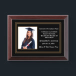 Graduate Graduation Photo School Award Plaque<br><div class="desc">Graduate Graduation Photo We Love You Congratulations Awards Plaque for your graduate in high school or college. Great gift from family member to the graduate. Replace with your information or words and photograph. Great to use for Awards ceremonies and events or just to thank someone for their service.</div>