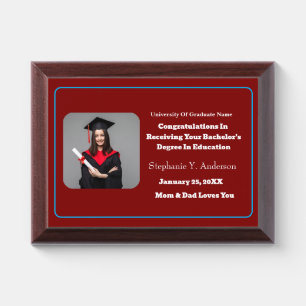 Graduate Graduation Photo School  Award Plaque