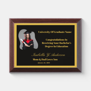 Graduate Graduation Photo School Award Plaque
