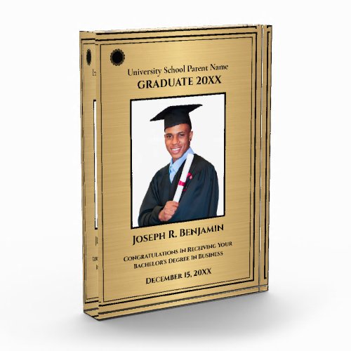 Graduate Graduation Photo School College Gold  