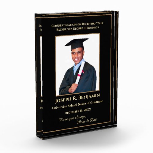 Graduate Graduation Photo School College Gold 