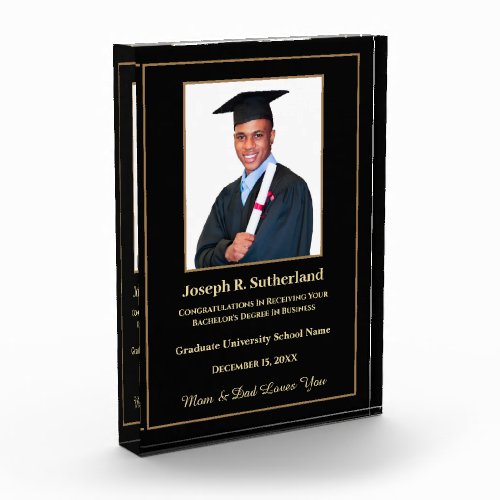 Graduate Graduation Photo School College Gold 