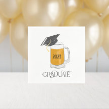 Graduate Graduation Pint of Beer Class of Grad Cap