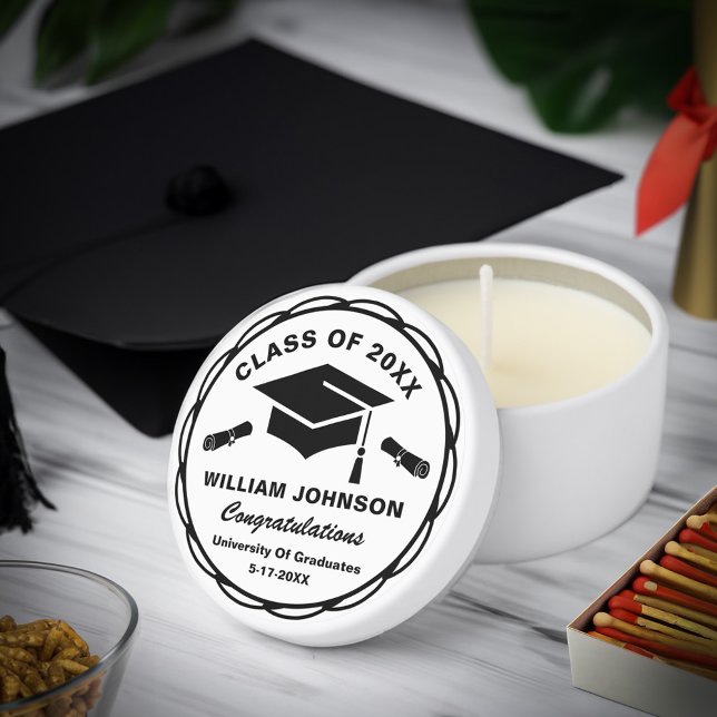 Graduate Graduation Senior Class Congratulations   Mini Candle Favors (Graduate Graduation Senior Class Congratulations Mini Candle Favors are great to have as giveaways.)