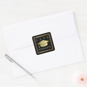 Graduate graduation square sticker