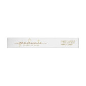 Graduate Hand Lettered Gold Script Wrap Wrap Around Label (Individual)