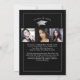 Graduate Handwritten Script Black Silver 4 Photo Announcement | Zazzle
