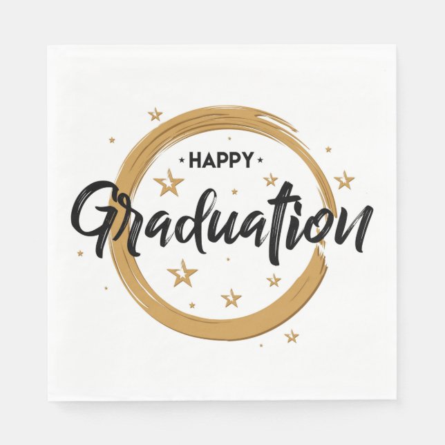 Graduate in Style: Party-Perfect Tableware Napkins (Front)