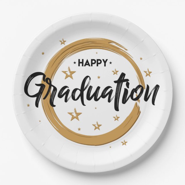 Graduate in Style: Party-Perfect Tableware Paper Plates (Front)