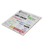 Graduate Inspirational Sayings Personalized Ceramic Tile<br><div class="desc">Colorful inspirational gift for the graduate with a collection of motivational sayings, quotes and advice. Personalized with the graduate's name and graduating class year. Tiles can be used as a trivet or displayed as art. CHANGES: You can change the text font style, size, color or placement to accommodate your text...</div>