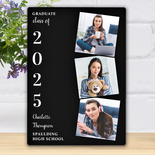 Graduate Keepsake Gift 3 Photo Graduation Plaque