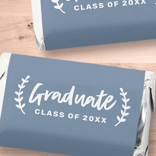 Graduate Laurel Foliage Simple Modern Graduation Hershey's Miniatures (Creator Uploaded)