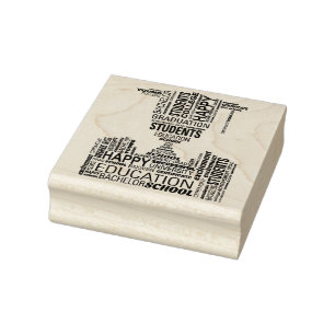 Graduate Lettering Rubber Stamp