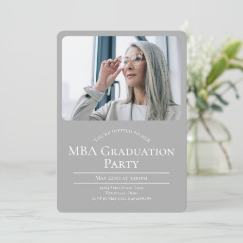 Graduate MBA Photo Graduation Invitation
