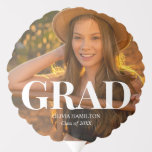 Graduate Modern 2 Photo Balloon<br><div class="desc">Modern ballon with photo for graduation party.</div>