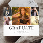 Graduate Modern 6 Photo Flyer<br><div class="desc">Modern Graduation announcement with 6 photo.</div>