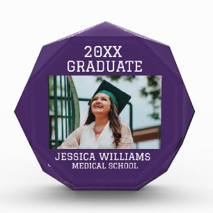 Graduate Modern Elegant Photo Typography Acrylic Award