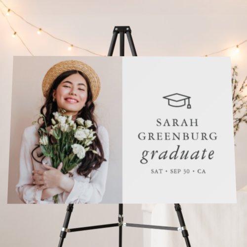 Graduate Modern Minimalist Simple Chic Graduation Foam Board