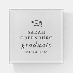 Graduate Modern Minimalist Simple Chic Graduation Paperweight
