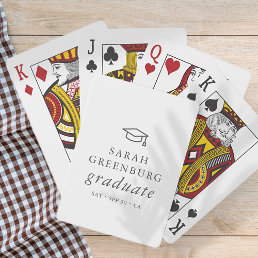 Graduate Modern Minimalist Simple Chic Graduation Playing Cards