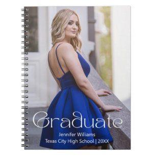 graduate modern script photo graduation guest book