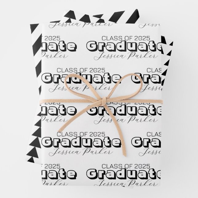 Graduate Modern Script  Wrapping Paper Sheets (In situ)