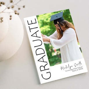 Graduate Modern Vertical Photo Graduation Invitation