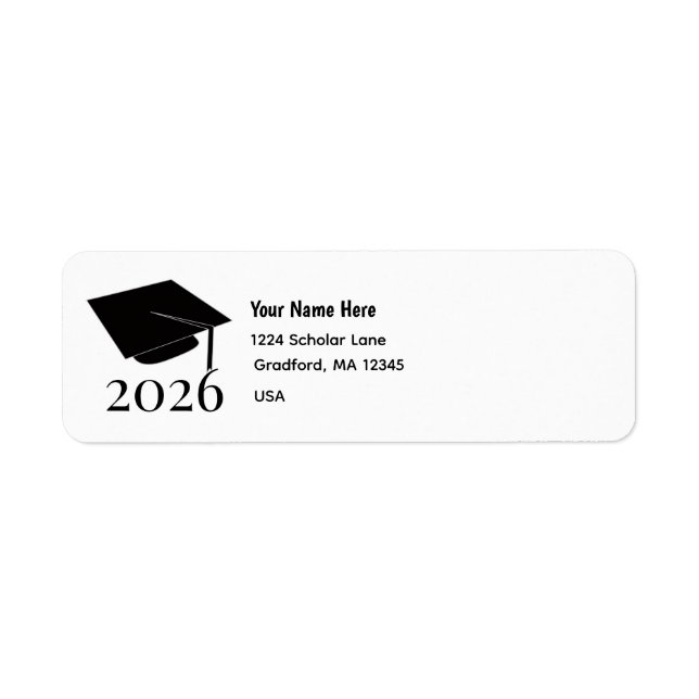 Graduate Mortboard Label (Front)