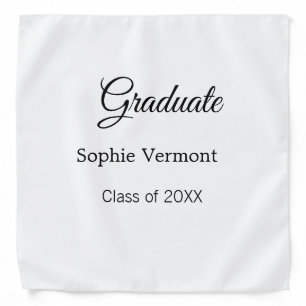 Graduate name class of 20XX congrats simple minima Bandana