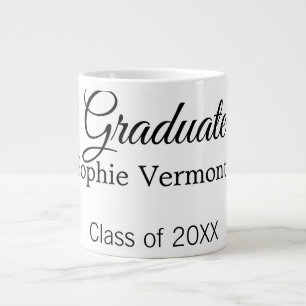 Graduate name class of 20XX congrats simple minima Giant Coffee Mug