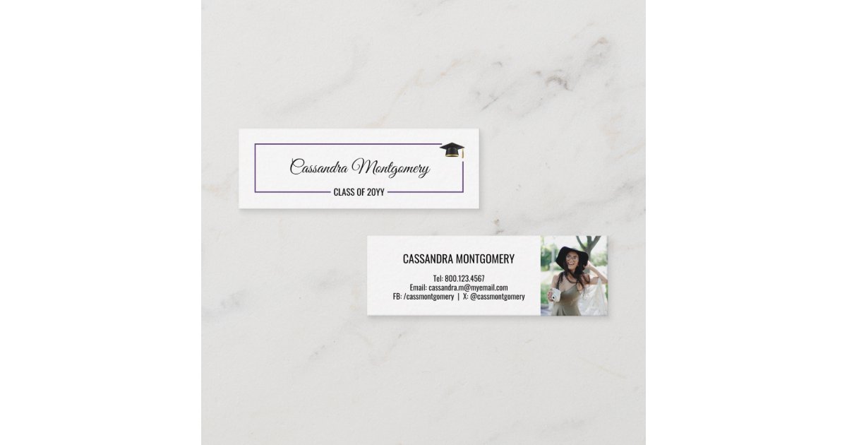 Graduate Name Enclosure Insert Photo Card | Zazzle