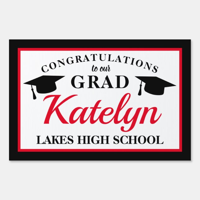 Graduate Name Graduation Sign (Front)